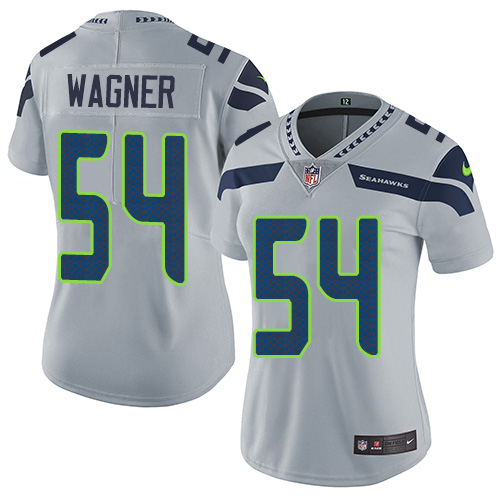 Nike Seahawks #54 Bobby Wagner Grey Alternate Women's Stitched NFL Vapor Untouchable Limited Jersey